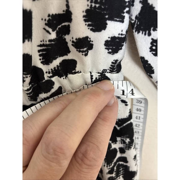 Merona White and Black Animal Print‎ High Low Dress Women's Size Small - Picture 10 of 13